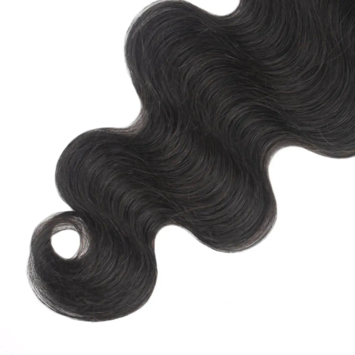 Body wave 5x5 transparent lace human hair closure from THE HAIR PUSHER PREMIUM LUXE HAIR, showing the lace and wavy hair texture.