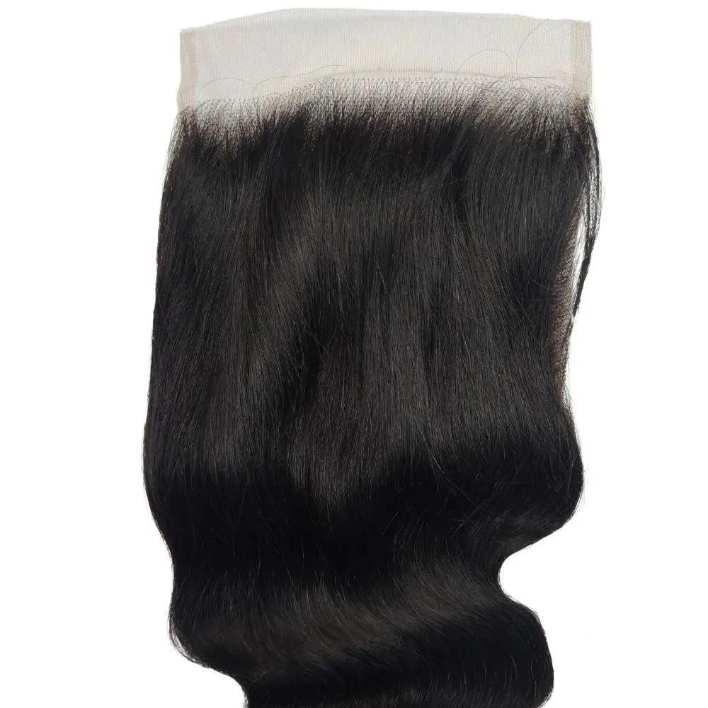 Body Wave 6x6 HD lace human hair closure from THE HAIR PUSHER PREMIUM LUXE HAIR, showing front view of the lace closure.