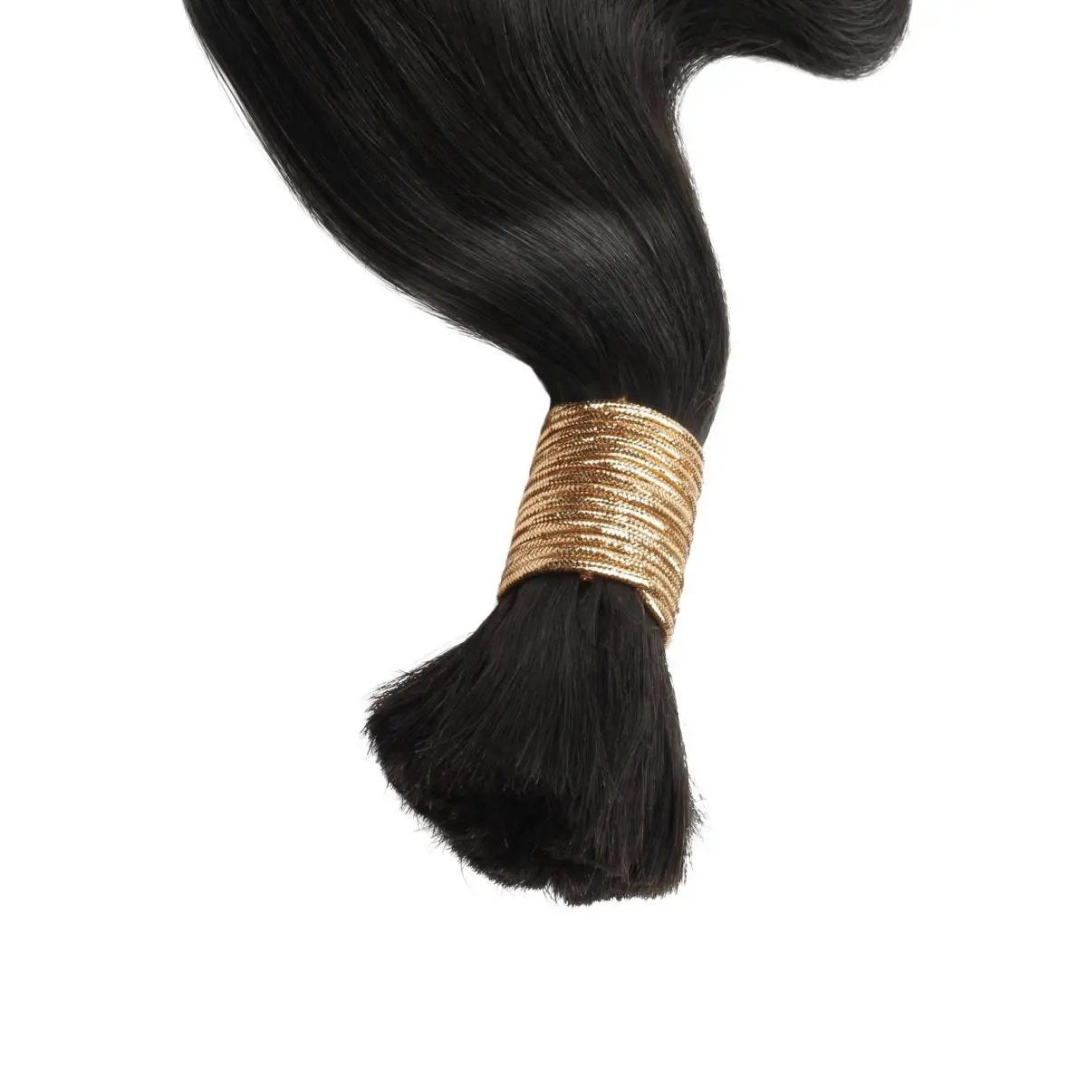 Body wave 100% human braiding hair extensions in bulk from THE HAIR PUSHER PREMIUM LUXE HAIR, showcasing natural wavy texture