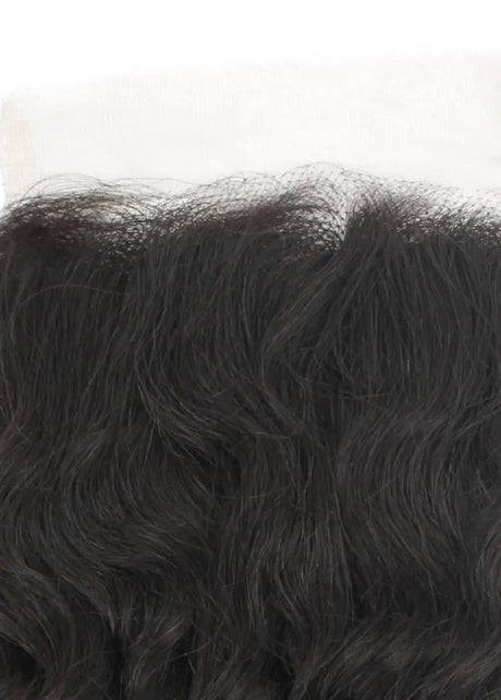 Brazilian deep wave 4x4 HD lace human hair closure by THE HAIR PUSHER PREMIUM LUXE HAIR, showcasing natural wave pattern and lace detail.