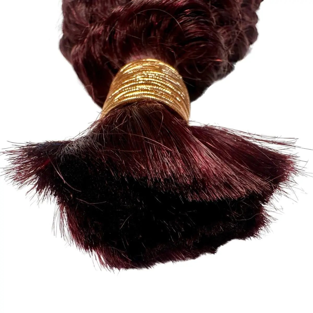 Burgundy deep wave 99J braiding hair by THE HAIR PUSHER PREMIUM LUXE HAIR, 16 and 20 inches, 100% human hair extensions