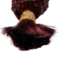 Burgundy Deep Wave Color 99J Bulk 100% Human Braiding Hair Private Label