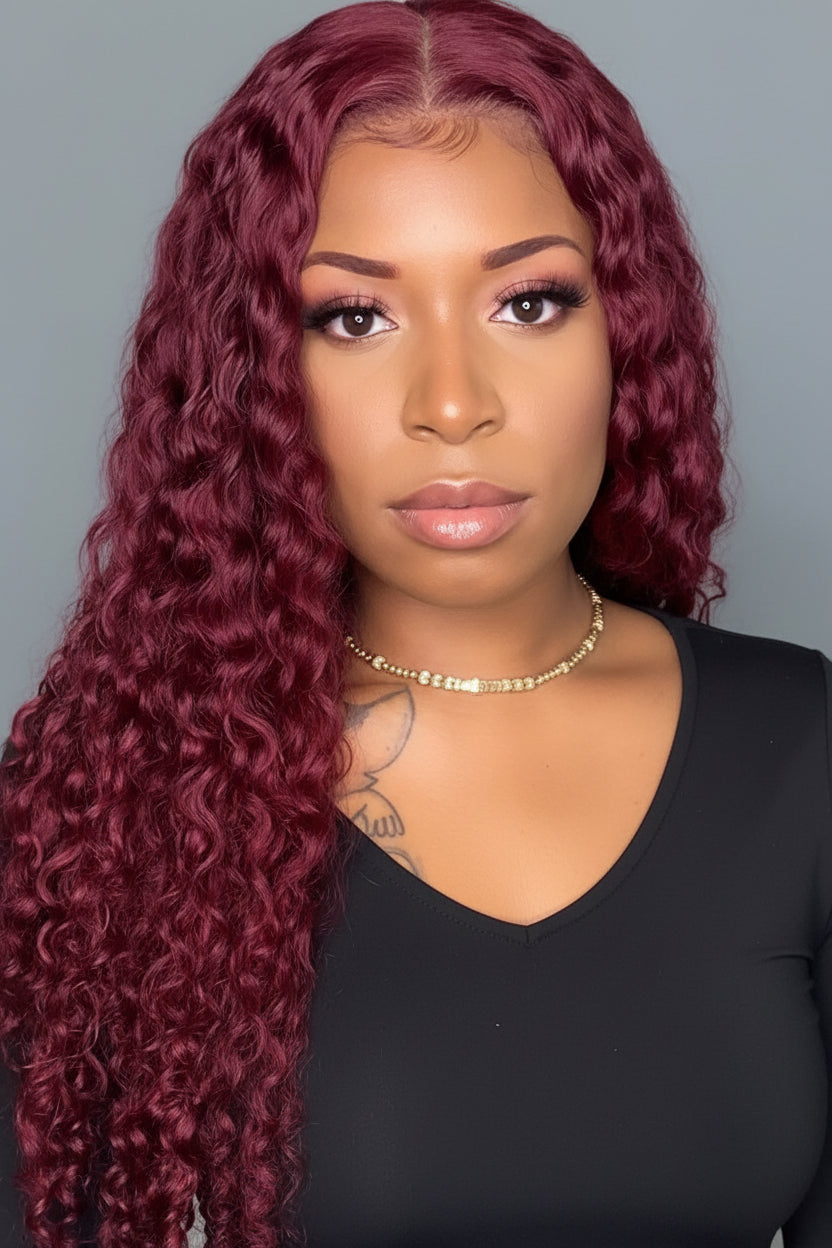 The Hair Pusher-Burgundy Hd 