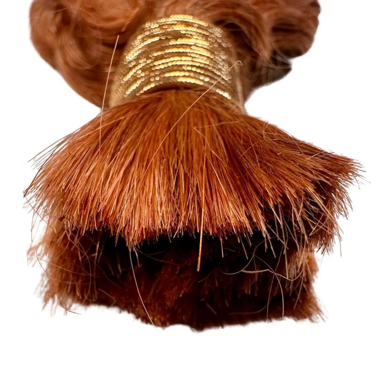 Copper deep wave braiding hair extensions in 16 and 20 inches from THE HAIR PUSHER PREMIUM LUXE HAIR, 100% human hair bulk.