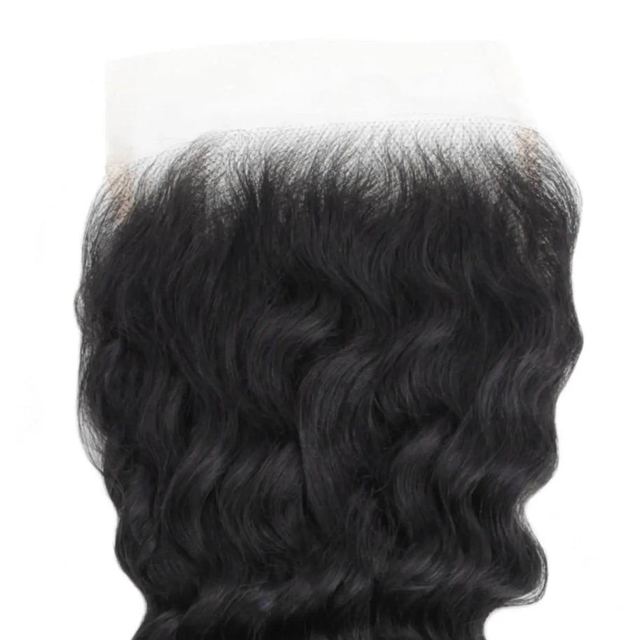 Deep Wave 5x5 Transparent Lace Human Hair Closure Private Label
