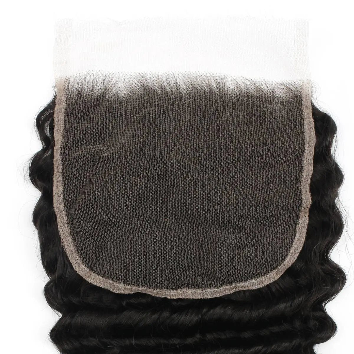 Deep wave 6x6 HD lace human hair closure from THE HAIR PUSHER PREMIUM LUXE HAIR, showing the detailed deep wave texture at the back.