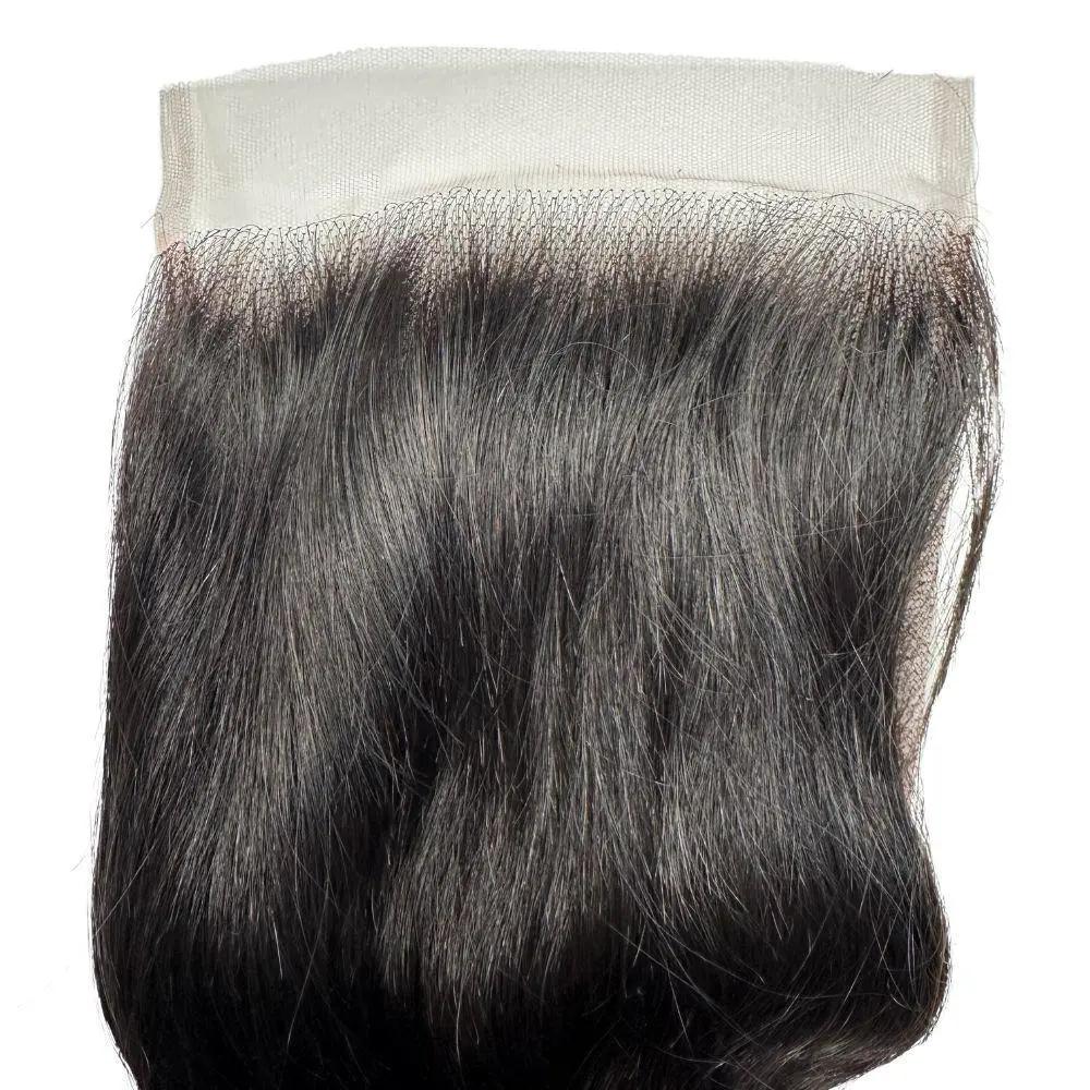 Body Wave 6x6 HD lace human hair closure by THE HAIR PUSHER PREMIUM LUXE HAIR, showing detailed lace and wavy hair texture.