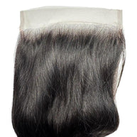 Body Wave 6x6 HD lace human hair closure by THE HAIR PUSHER PREMIUM LUXE HAIR, showing detailed lace and wavy hair texture.
