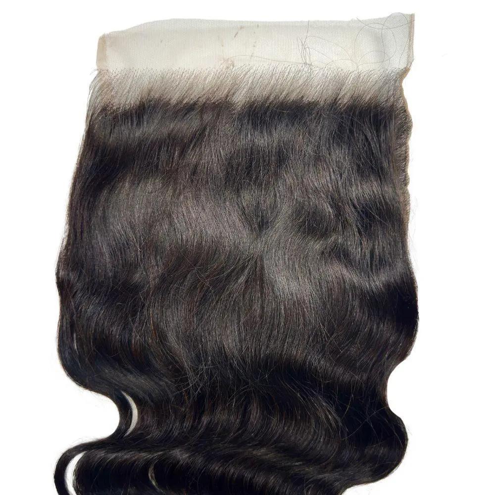 Body Wave 7x7 HD lace human hair closure from THE HAIR PUSHER PREMIUM LUXE HAIR, shown with natural wave and lace details.