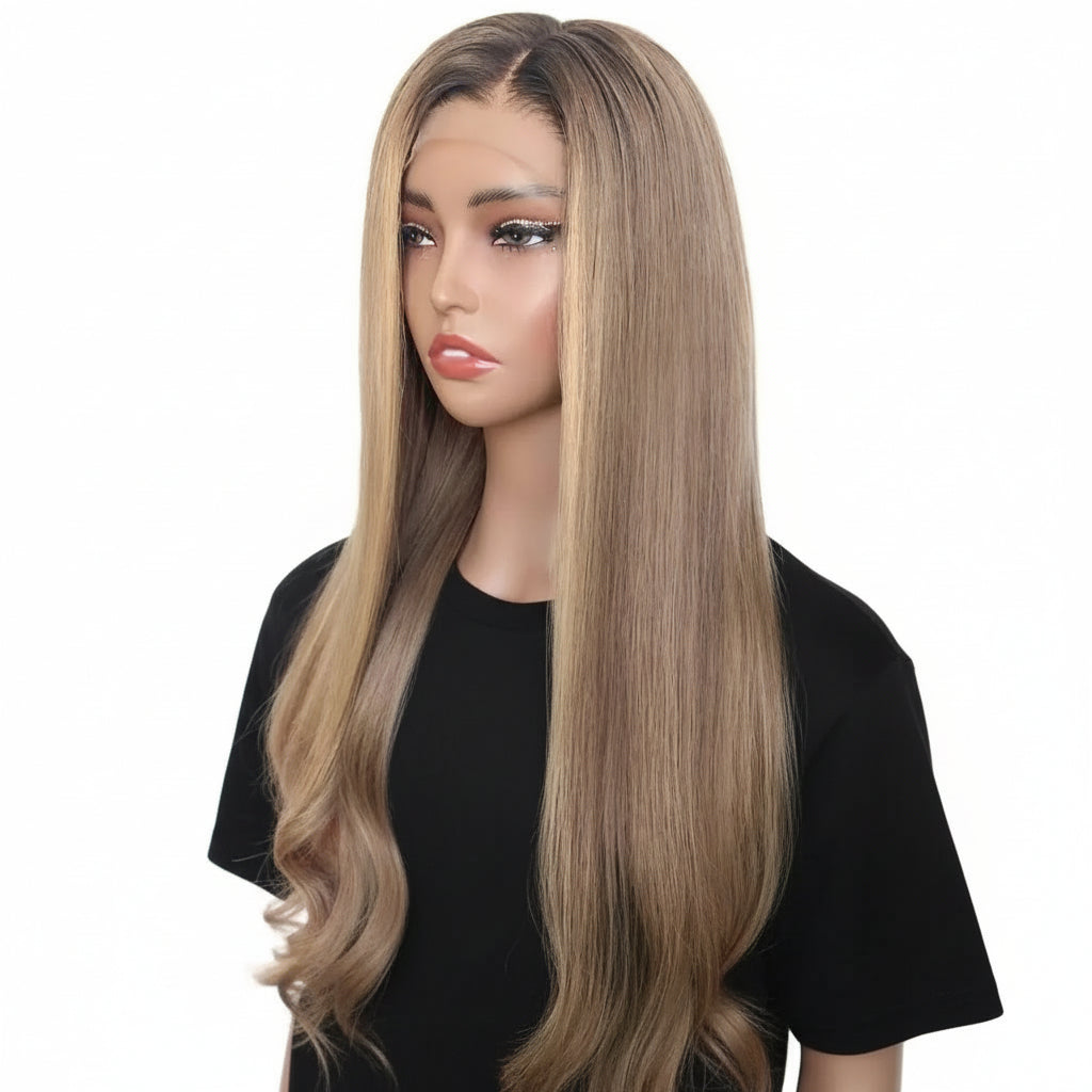 Hazel Glueless 5x5 HD Lace Professionally Colored 100% Human Hair Closure Wig Private Label