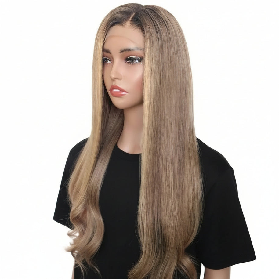 Hazel Glueless 5x5 HD Lace Professionally Colored 100% Human Hair Closure Wig Private Label