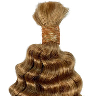 Honey Blonde Deep Wave 27 Bulk 100% Human Braiding Hair Private Label