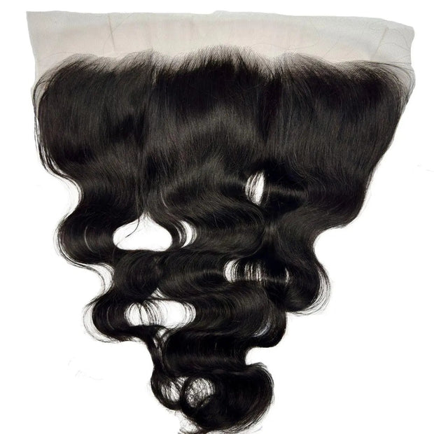 Jet Black Body Wave 13x4 HD Lace Human Hair Frontal Private Label