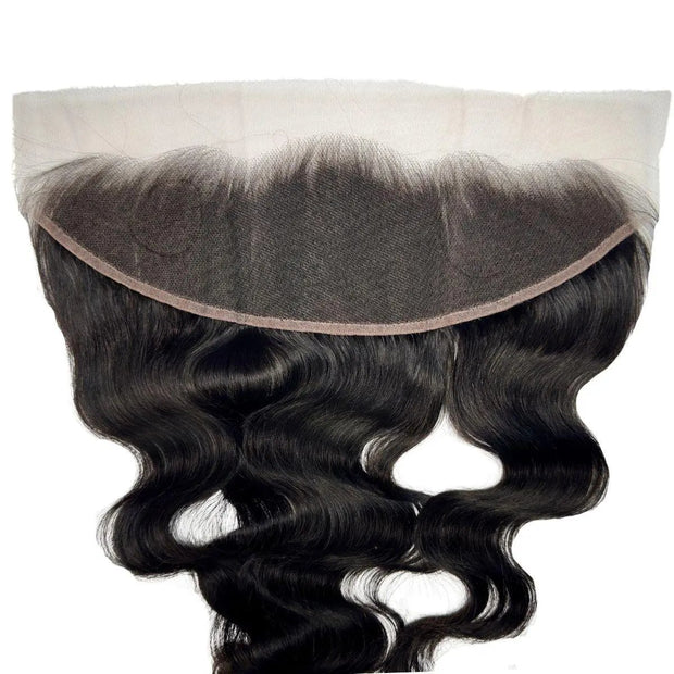 Jet Black Body Wave 13x4 HD Lace Human Hair Frontal Private Label