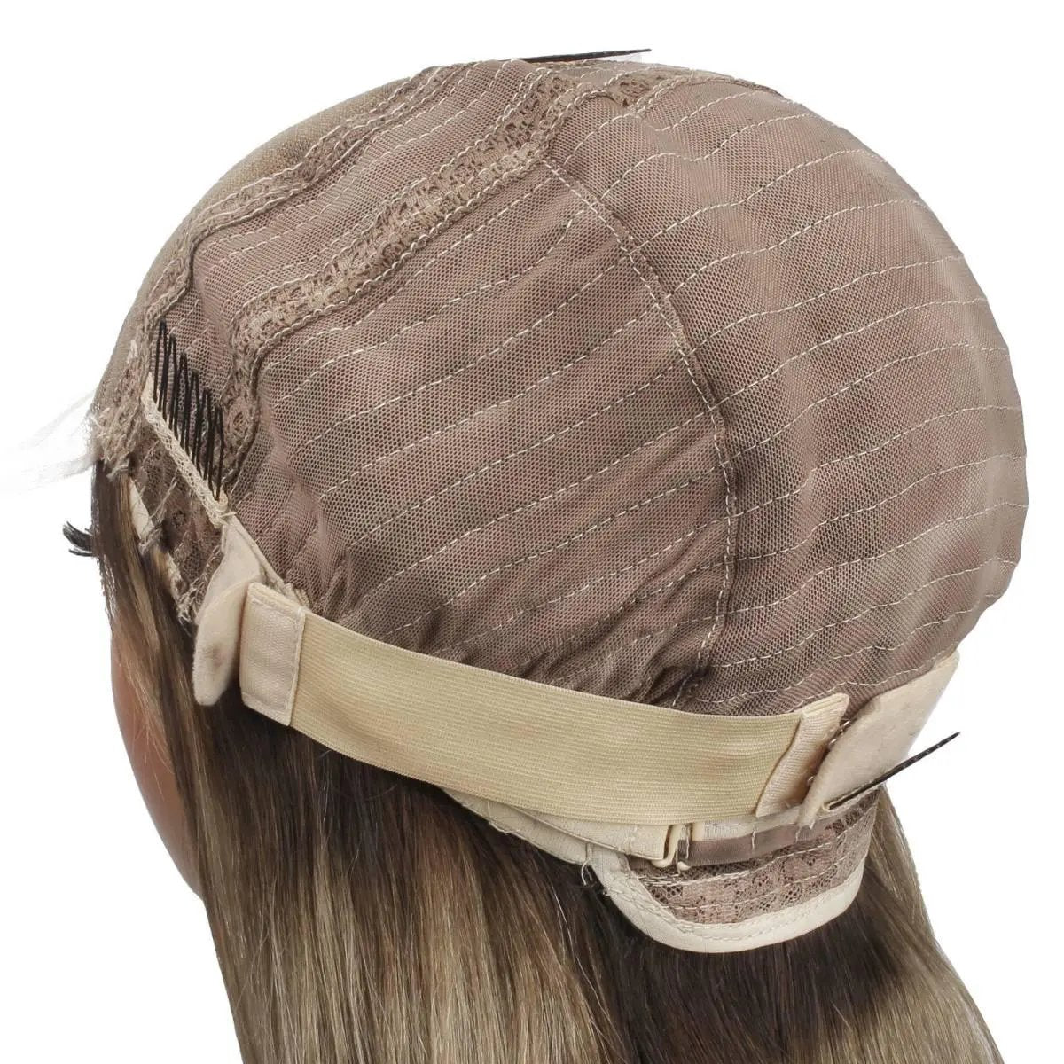 Side view of Jezebel 5x5 HD lace closure wig by THE HAIR PUSHER PREMIUM LUXE HAIR, featuring professionally colored 100% human hair.