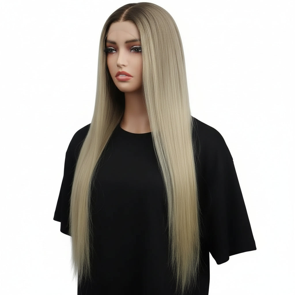 Jezebel 5x5 HD lace wig by THE HAIR PUSHER PREMIUM LUXE HAIR, professionally colored, 100% human hair closure wig displayed on a mannequin