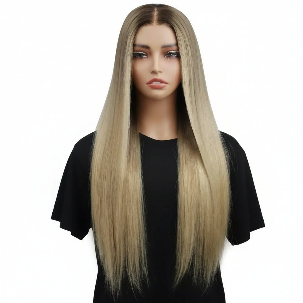 Jezebel glueless 5x5 HD lace closure wig by THE HAIR PUSHER PREMIUM LUXE HAIR featuring professionally colored 100% human hair.
