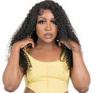 Kinky Curly 4x4 Transparent Lace 100% Human Hair Closure Wig Private Label