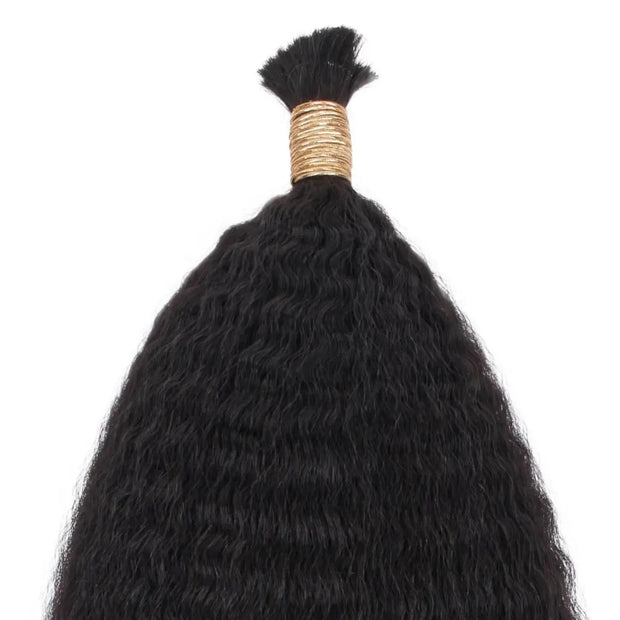Kinky Straight Bulk 100% Human Braiding Hair Private Label