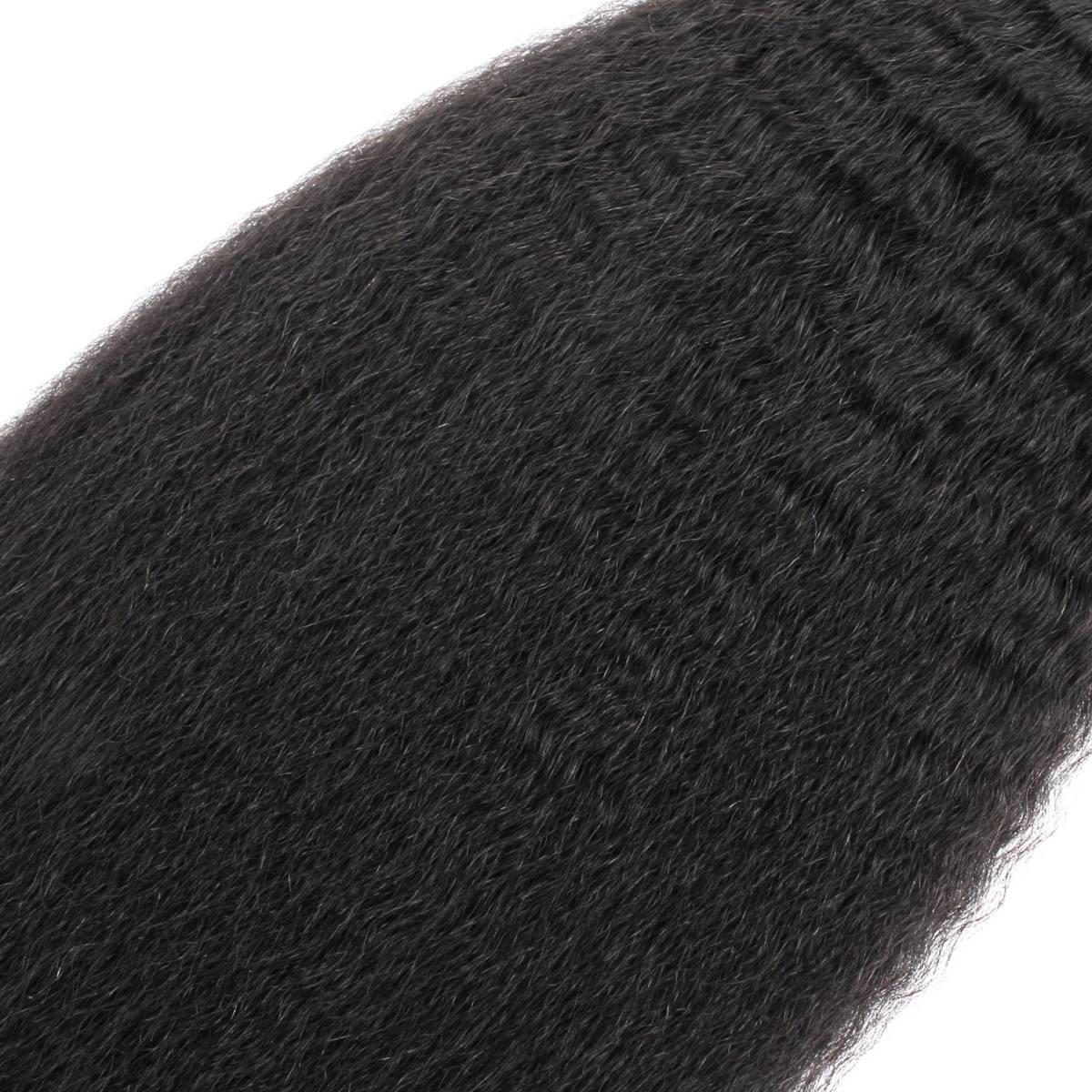 Kinky Straight Bulk 100% Human Braiding Hair Private Label