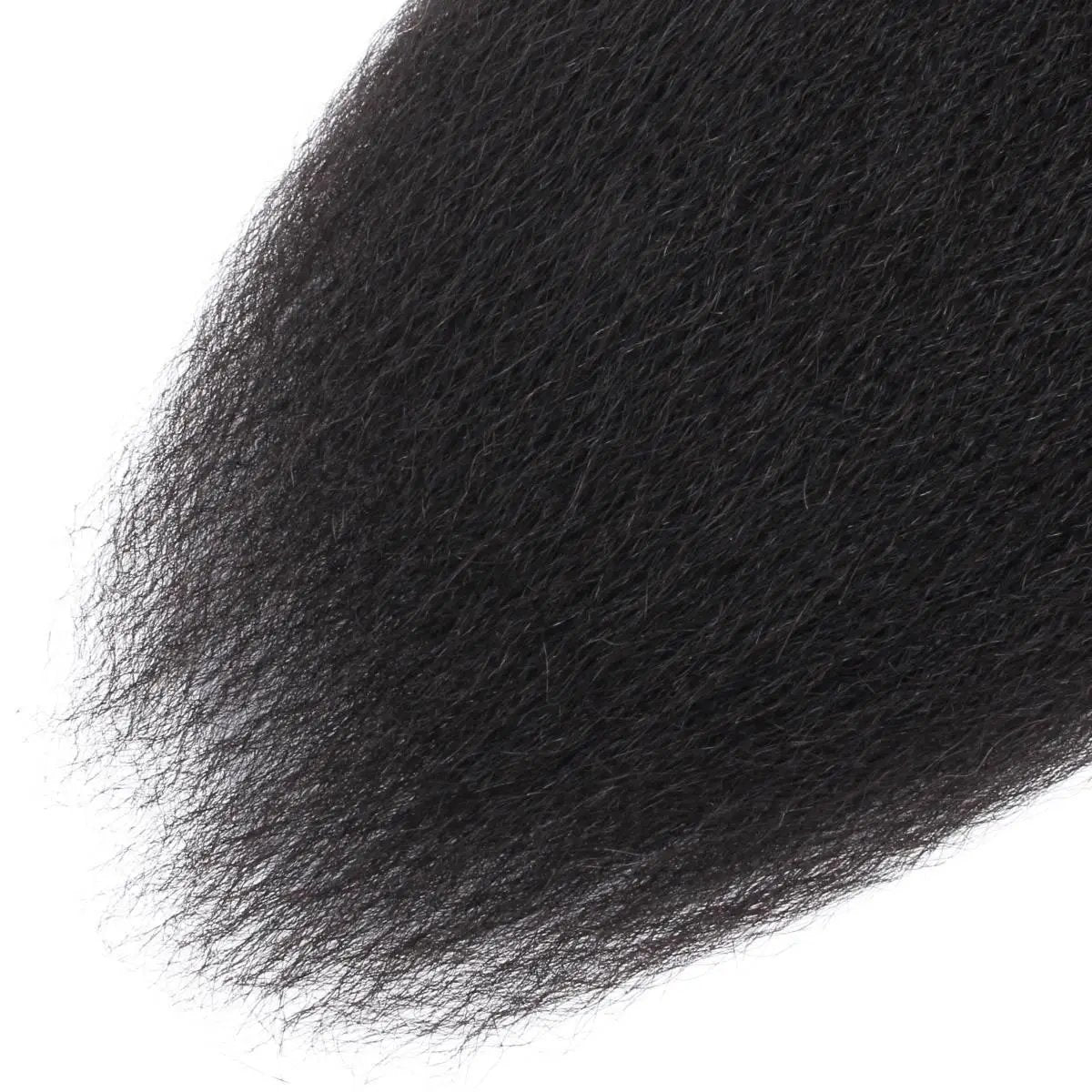 Kinky straight 100% human braiding hair bulk in natural 1B, 20 inches, from THE HAIR PUSHER PREMIUM LUXE HAIR.
