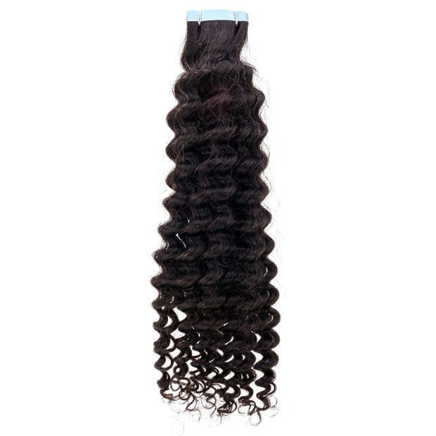 Kinky Curly 100% Human Hair Tape In Extensions Private Label