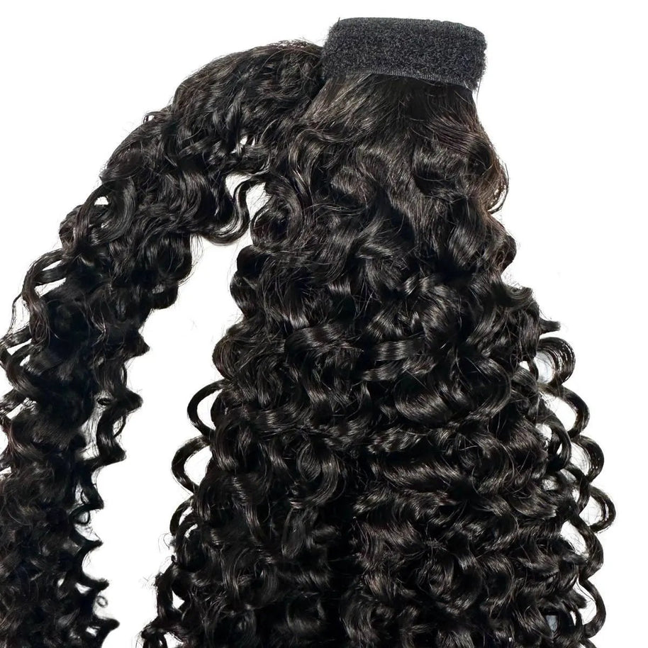 Kinky Curly 100% Human Hair Ponytail Extension Private Label