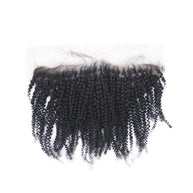 Afro Kinky Curly 13x4 Transparent Lace Human Hair Frontal The Hair Pusher