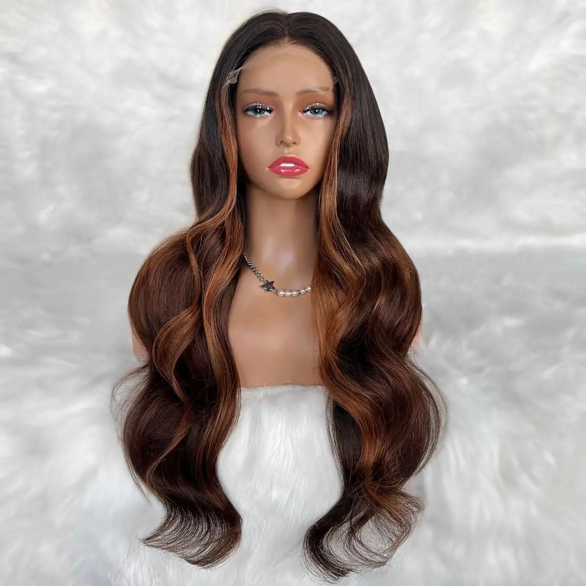 Luscious Glueless 5x5 HD Lace Professionally Colored 100% Human Hair Closure Wig Private Label