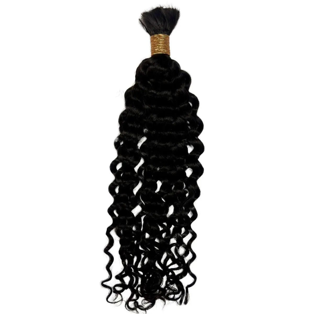 Ocean Wave bulk 100% human braiding hair extensions by THE HAIR PUSHER PREMIUM LUXE HAIR, showcasing deep ocean-inspired wave texture.