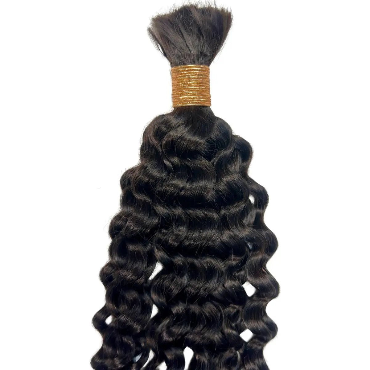 Ocean Wave bulk 100% human braiding hair extensions by THE HAIR PUSHER PREMIUM LUXE HAIR, showcasing deep blue ocean-inspired tones.