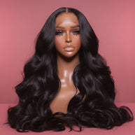 Pink Paradise Loose Wave HD Wig featuring premium raw Vietnamese virgin human hair with a transparent HD lace frontal, glueless fit, soft loose waves, and a natural pre-plucked hairline. The Hai Pusher.