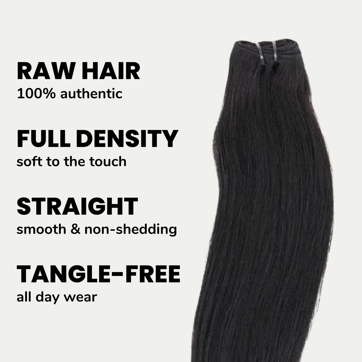 Raw Vietnamese straight 100% human hair bundles from THE HAIR PUSHER PREMIUM LUXE HAIR, showcasing sleek, natural hair extensions.