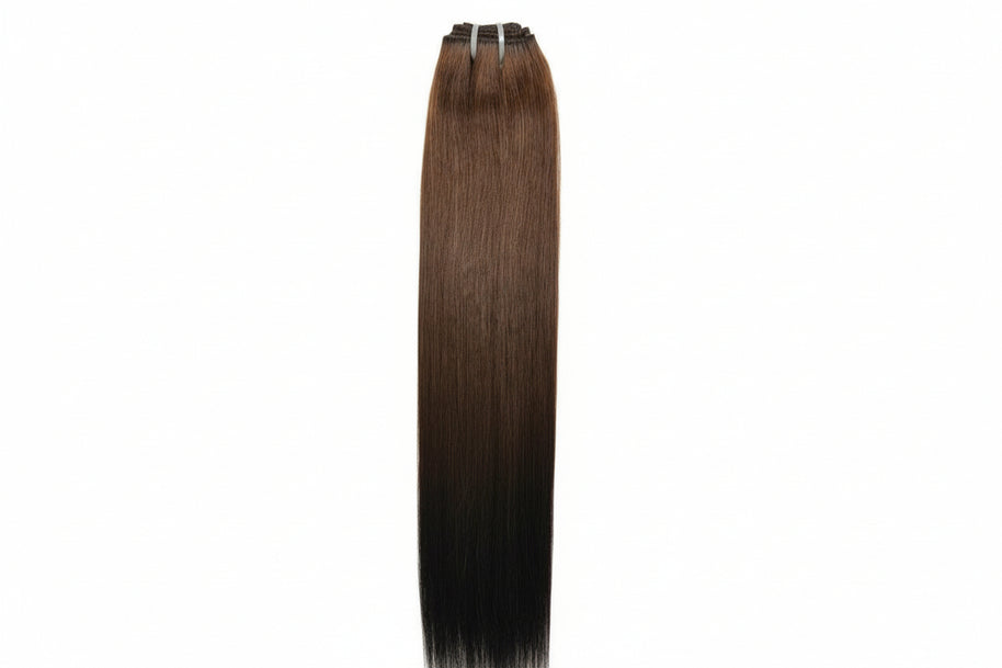 Raw Medium Brown Straight 100% Human Hair Bundles The Hair Pusher