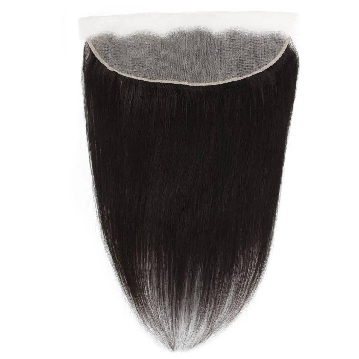 Brazilian straight human hair frontal with 13x4 transparent lace from The Hair Pusher, showcasing seamless hair extension for natural look.