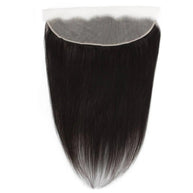 Brazilian straight human hair frontal with 13x4 transparent lace from The Hair Pusher, showcasing seamless hair extension for natural look.