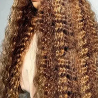 Sunset Blonde Ombré Deep Wave HD Transparent Wig The Hair Pusher