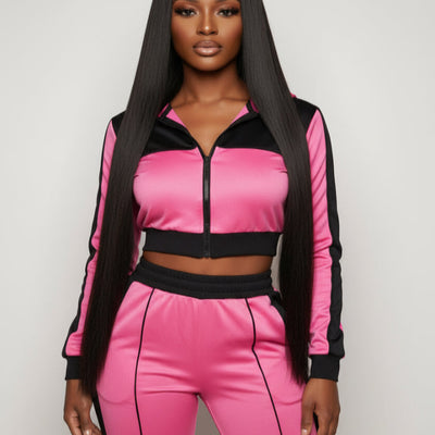 Sleek silky straight Vietnamese HD lace frontal wig with 250% density from THE HAIR PUSHER, showing the natural hairline and lace front.