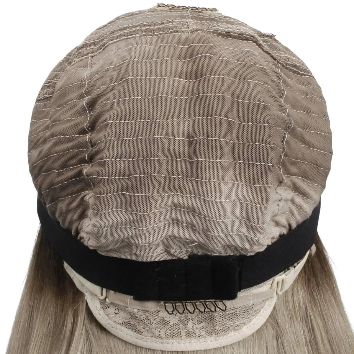Tiffany 5x5 HD lace human hair closure wig by THE HAIR PUSHER PREMIUM LUXE HAIR, shown from the back with professionally colored 100% human hair
