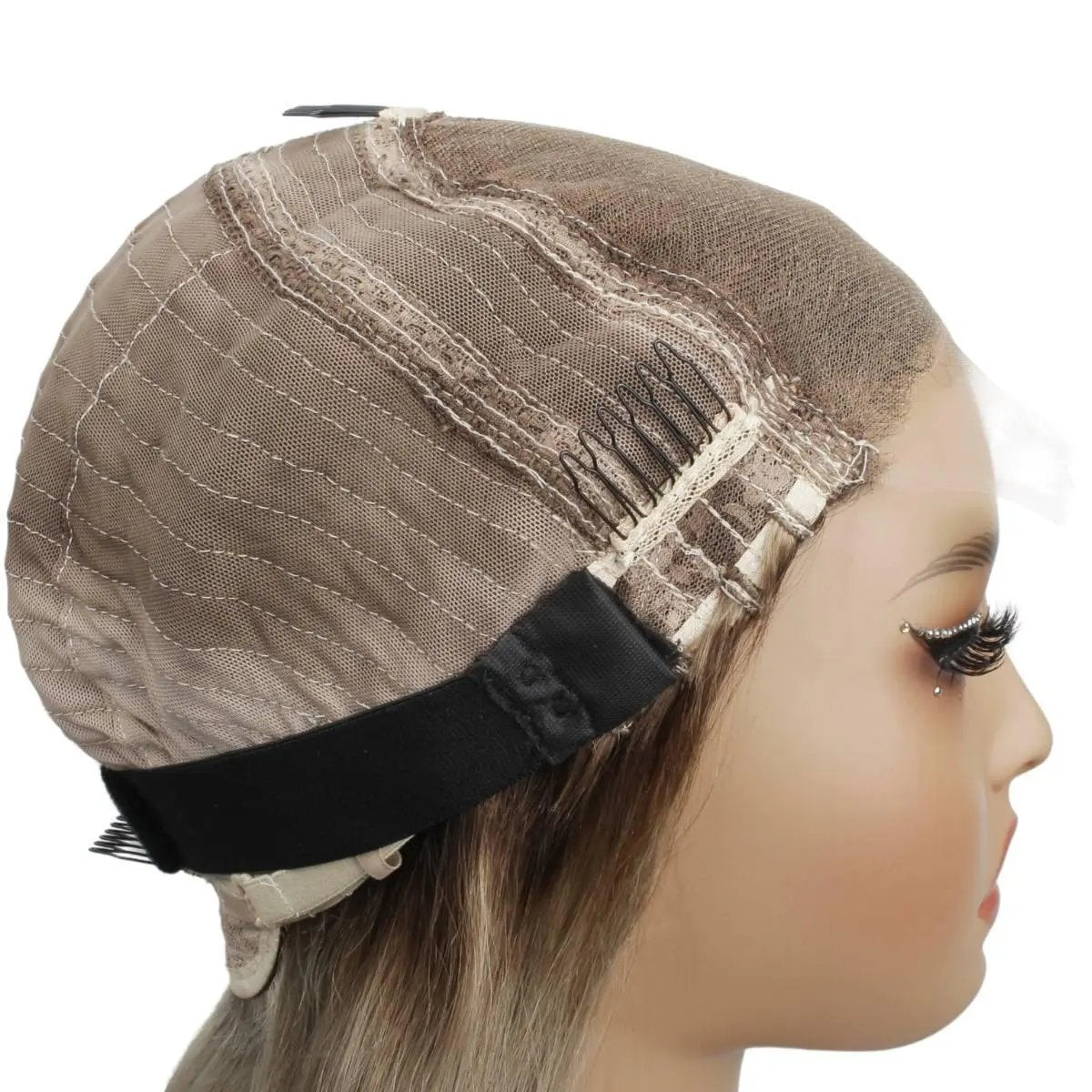 Tiffany glueless 5x5 HD lace closure wig by THE HAIR PUSHER PREMIUM LUXE HAIR, with professionally colored 100% human hair and side part.