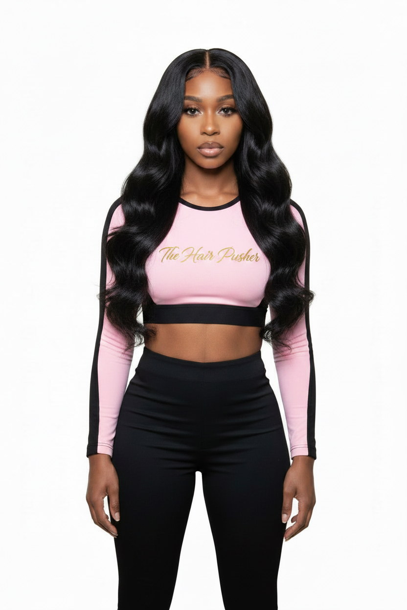 Velvet Loose Wave HD Wig by THE HAIR PUSHER features soft, flowing loose waves in a luxurious velvet finish.