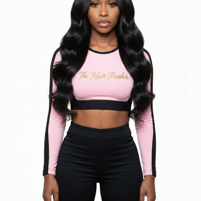 Velvet Loose Wave HD Wig by THE HAIR PUSHER features soft, flowing loose waves in a luxurious velvet finish.
