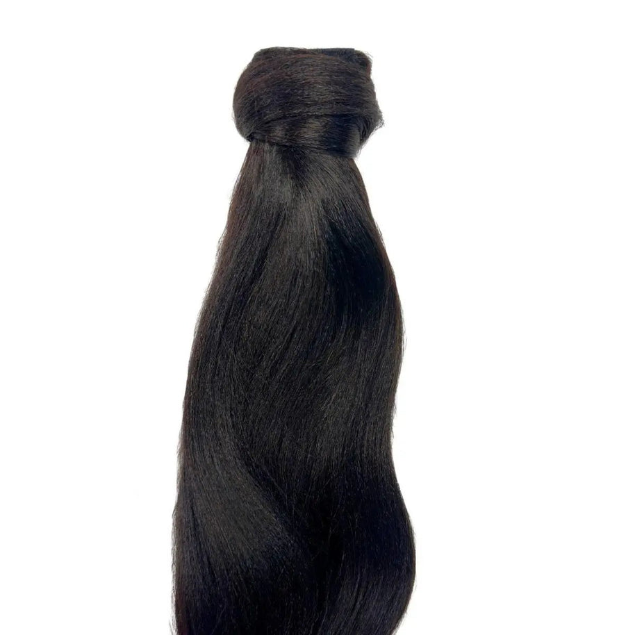 Yaki Straight 100% Human Hair Ponytail Extension Private Label