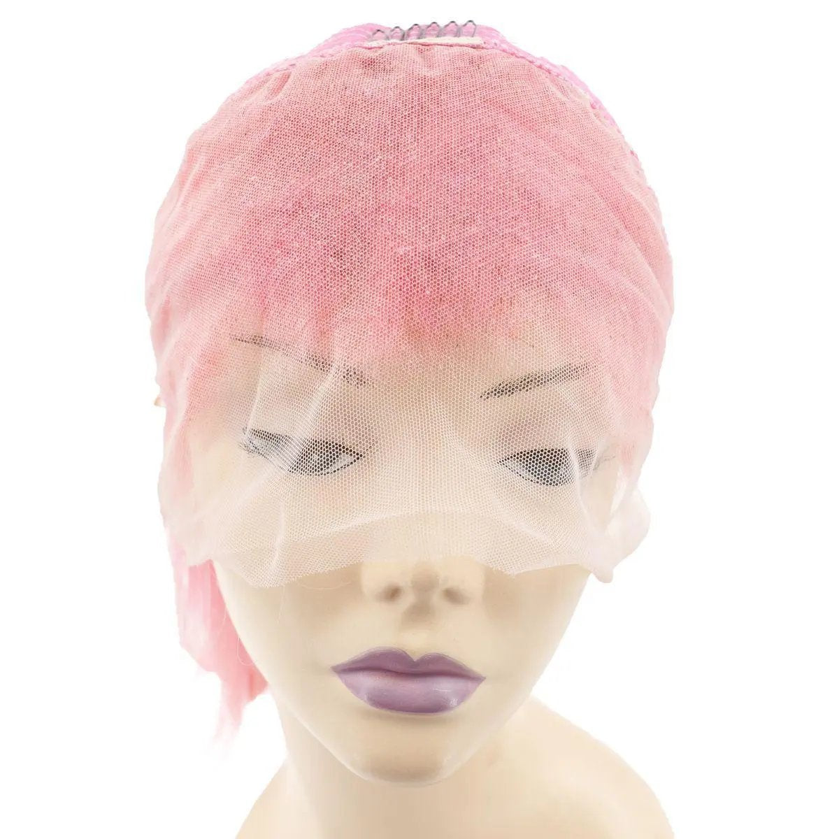 Cotton Candy 13x4 Transparent Lace Front 100% Human Hair Bob Wig Private Label