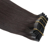 Raw Straight Seamless Clip-In 100% Human Hair Extensions Private Label