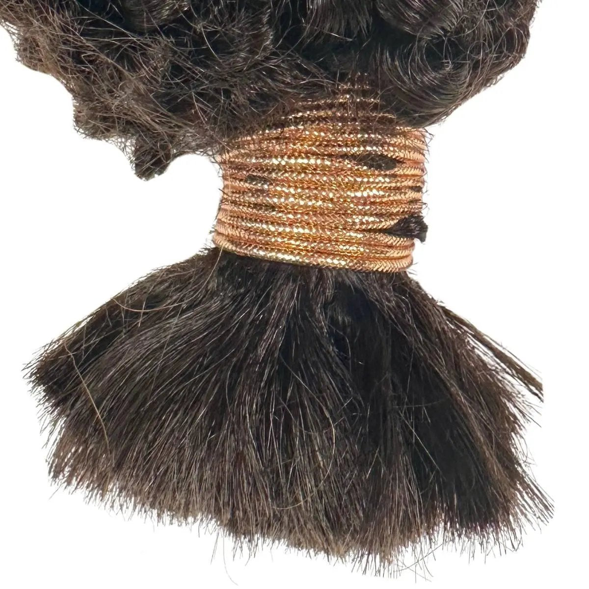 Afro kinky bulk braiding hair by THE HAIR PUSHER PREMIUM LUXE HAIR in natural 1B, 16 and 20 inches, displayed in a close-up image.