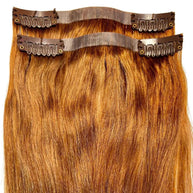 Auburn Seamless Clip-In 100% Human Hair Extensions Private Label