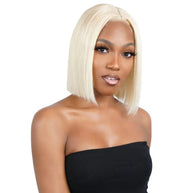 Blonde Straight 4x4 Transparent Lace 100% Human Hair Bob Wig Private Label