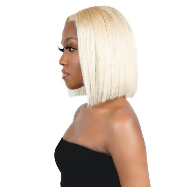 Blonde Straight 4x4 Transparent Lace 100% Human Hair Bob Wig Private Label