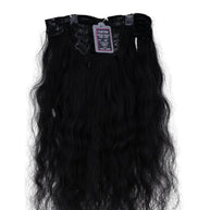 Indian Curly Natural Black Clip-in 100% Human Hair Extensions Private Label
